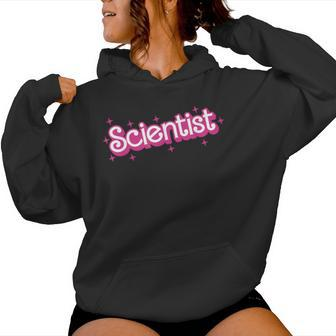 Retro Pink Scientist Science Teacher Back To School Women Hoodie | Mazezy DE
