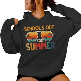 Retro Schools Out For Summer Last Day Of School Teacher Boy Women Hoodie | Mazezy