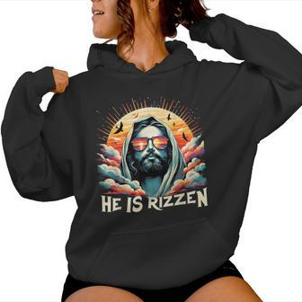 He Is Rizzen Christian Is Rizzen Retro Believe In Jesus Women Hoodie | Mazezy DE