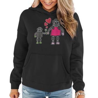 Robot Mom Mother And Son Love Women Hoodie - Monsterry UK