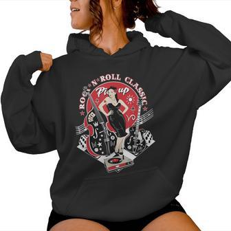 Rockabilly Pin Up Girl Clothing 50S Rock And Roll Women Hoodie - Thegiftio UK