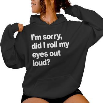 Roll My Eyes Sarcastic Women Hoodie - Monsterry DE