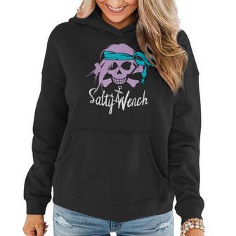 Salty Wench T Girl Pirate Skull Crossbones Anchor Women Hoodie - Monsterry DE