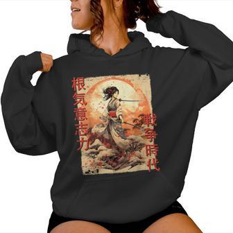 Samurai Woman Warrior Japanese Ninja Woman Kawaii Women Hoodie - Thegiftio UK