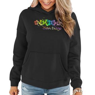 San Diego Ca Watercolor Beach & Surf Women Hoodie - Monsterry UK