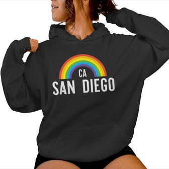 San Diego California Lgbt Gay Pride Rainbow Women Hoodie - Monsterry