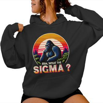 Sarcastic Humor Erm What The Sigma Ironic Meme Quote Women Hoodie - Monsterry CA