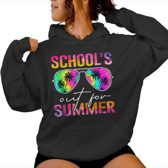 Schools Out For Summer Tie Dye Last Day Of School Teacher Women Hoodie - Seseable