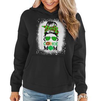 Scout Cookie Mom Girl Troop Messy Bun Sunglasses Women Hoodie - Seseable