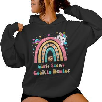 Scouts For Girls Cookie Dealer Rainbow And Unicorn Women Hoodie - Monsterry UK