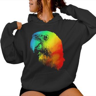 Senegal Parrot Colorful Rainbow Retro Women Hoodie - Monsterry DE