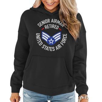 Senior Airman Retired Air Force Military Retirement Women Hoodie - Monsterry DE