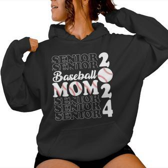 Senior Mom 2024 Baseball Class Of 2024 Graduation Women Hoodie - Seseable