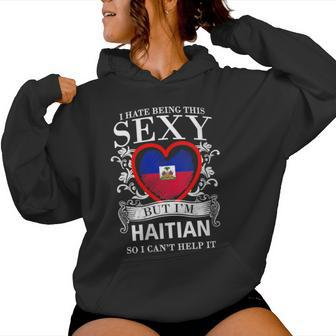 Sexy Haitian I Heart Flag Women Hoodie - Monsterry