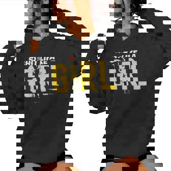 Shoot Like A Girl Basketball Girl Basketball Women Hoodie - Seseable