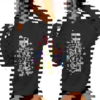 Silly Rabbit Easter Is For Jesus Christian Bunny Easter Day Women Hoodie - Seseable