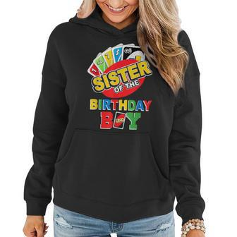 Sister Of The Birthday Boy Uno Mom Mama 1St Bday Women Hoodie - Monsterry