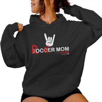 Soccer Mom Rocker Mom Rock Rebellious And Fun Women Hoodie - Monsterry DE