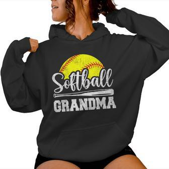 Softball Grandma Softball Player Game Day Mother's Day Women Hoodie - Seseable