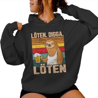 Soldering Digga Soldering Beer Drink Beer Sloth Kapuzenpullover für Damen - Geschenkecke