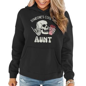Someone's Cool Ass Aunt Cool Auntie Club Skull Skeleton Women Hoodie | Mazezy
