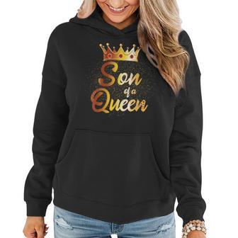 Son Of A Queen Boys Son Mother Matching Women Hoodie - Monsterry UK