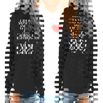 Sorry Boys My Heart Belongs To Daddy Girl Valentine's Day Women Hoodie | Mazezy