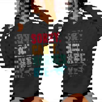 Sorry Can't Horses Bye Vintage Horse Riding Girls Women Hoodie - Thegiftio