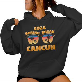 Spring Break Cancun 2024 Vintage Cool Sunglasses Men Women Hoodie - Seseable