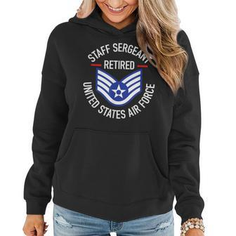 Staff Sergeant Retired Air Force Military Retirement Women Hoodie - Monsterry DE