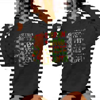 Steppin Into Junenth African Queen High Heels Black Women Women Hoodie | Mazezy