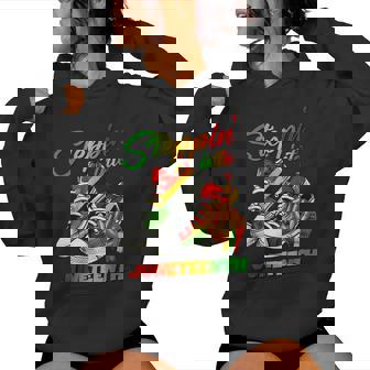 Stepping Into Junenth Afro Woman Black Girls Sneakers Men Women Hoodie | Mazezy