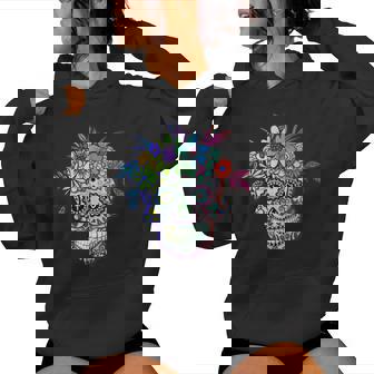 Sugar Skull Dia De Los Muertos Day Of The Dead Woman Women Hoodie - Thegiftio UK