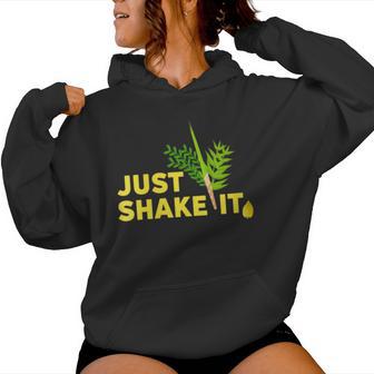 Sukkot Four Species Just Shake It Lulav Etrog Sukkah Women Hoodie - Monsterry UK