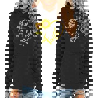 Sunflower Heart Christian Faith Graphics Flower Women Hoodie - Monsterry