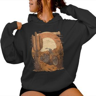 Sunset Classic Chopper Stunning Retro Vintage Motorcycle Women Hoodie - Monsterry