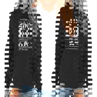 Sweat à capuche femme Sailing Dad Noir Humoristique pour Passionnés de Voile - Cadeauxyz