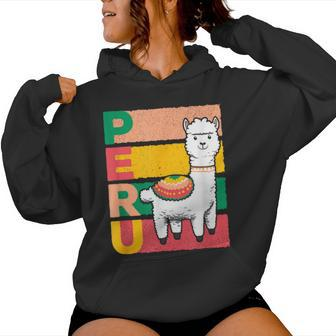 Sweet Llama Peru Illustration For A Peruvian Women Hoodie - Thegiftio UK
