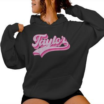 Taylor First Name Girl Vintage Style 70S Personalized Retro Women Hoodie - Monsterry CA