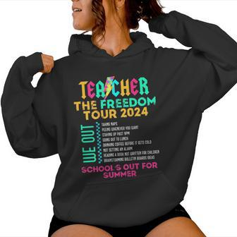 Teacher The Freedom Tour 2024 School's Out For Summer Back Women Hoodie - Seseable