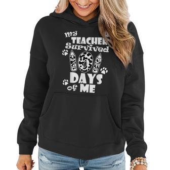 My Teacher Survived 101 Days Of Me School Dalmatian Dog Women Hoodie - Monsterry