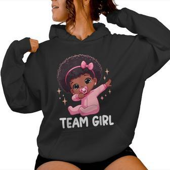 Team Girl Baby Announcement Gender Reveal Party Women Hoodie | Mazezy