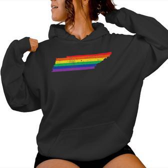 Tennessee Rainbow Flag Map Gay Pride Lesbian Lgbt Women Hoodie - Monsterry AU