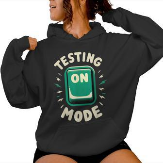 Test Day Mode On Student Teacher School Exam Rock The Test Women Hoodie | Mazezy UK