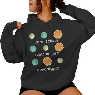 Three Eclipse To Learn Science Teacher Space Women Hoodie - Seseable