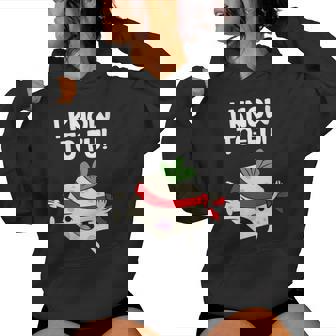 Tofuegano Sé De Karate Tofu Kung Fu Tofu Cuello Sudadera con capucha para mujer - Regaloses