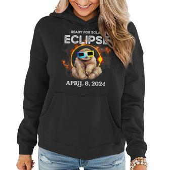 Total Solar Eclipse 2024 Sloth With Solar Eclipse Glasses Women Hoodie - Monsterry AU