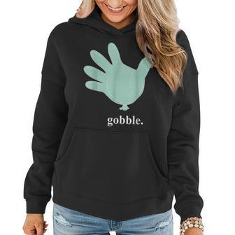 Turkey Glove Gobble Thanksgiving Thankful Nurse Women Hoodie - Seseable