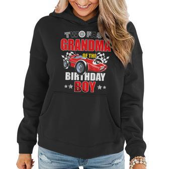 Two Fast Birthday Racing Car Grandma Of The Birthday Boy Women Hoodie - Monsterry