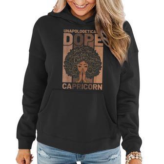 Unapologetically Dope Capricorn Black Girl Melanin Horoscope Women Hoodie - Monsterry CA